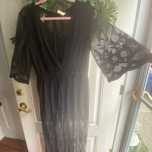 VICI Thora lace black maxi romper